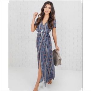 Vici Wrap Maxi Dress- Size Small